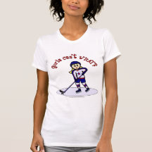 Blonde Girls Hockey Player Tshirts