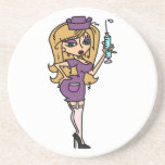 Blonde Hair Nurse Calls the Shots T-shirts Drink Coasters