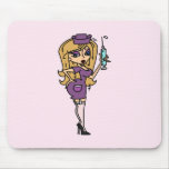 Blonde Hair Sexy Nurse T-shirts and Gifts Mousepad