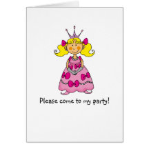 Blonde haired princess greeting cards