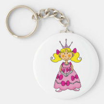 Blonde haired princess keychains