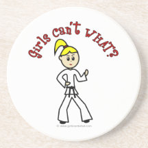 Blonde Karate Girl Coasters