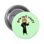 Blonde Pastor Girl Button