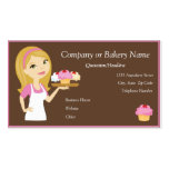 Blonde/Pink Cupcake Baker/Bakery Business Card