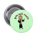 Blonde Preacher Girl Pinback Buttons