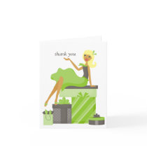 Blonde Pretty Girl Thank You Notes