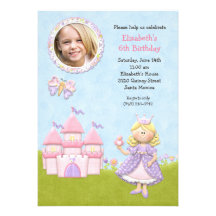 Blonde Princess Birthday Party Invitation