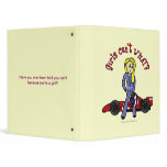 Blonde Race Car Driver Girl binders