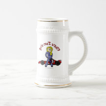 Blonde Race Car Driver Girl Mug