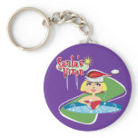 Blonde Santa's Vixen Keychain