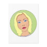 Blonde Short Hair Woman Postcards