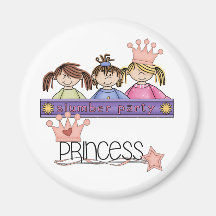 Blonde Slumber Party Princess Fridge Magnet