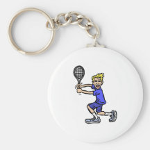 Blonde Tennis Boy Keychains