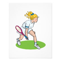 Blonde Tennis Girl Custom Announcements