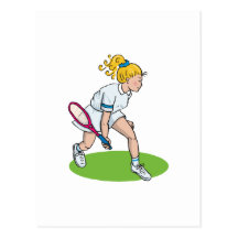 Blonde Tennis Girl Postcards