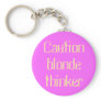 blonde thinker keychain