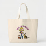 Blonde Veterinarian Girl Canvas Bags