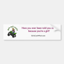 Blonde Woman ATV | Four Wheeler Driver Bumper Stickers