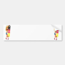 Blonde Woman, Berlin Wall, East Side Gallery(w24c) Bumper Stickers