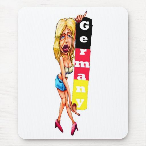 Blonde Woman, Berlin Wall, East Side Gallery(w24c) Mouse Pads