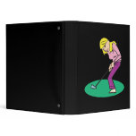 Blonde Woman Golfer Binders