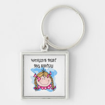 Blonde World's Best Big Sister Gifts Key Chain