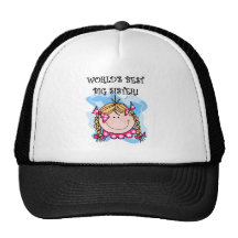 Blonde World's Best Big Sister Tshirts and Gifts Trucker Hats