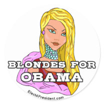 Blondes for Obama Stickers
