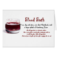 Blood Bath drink recipe Greeting Card