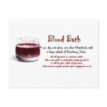 Blood Bath drink recipe Post Card