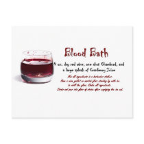 Blood Bath drink recipe Post Card