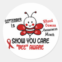Blood Cancer Awareness Month Bee 1.1 Stickers