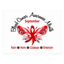 Blood Cancer Awareness Month Butterfly 3.2 Post Card
