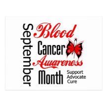 Blood Cancer Awareness Month Butterfly Grunge Post Card