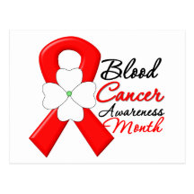 Blood Cancer Awareness Month Flower Ribbon Post Card