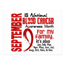 Blood Cancer Awareness Month For My Family Post Card