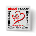 Blood Cancer Awareness Month Heart Butterfly buttons