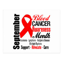 Blood Cancer Awareness Month Ribbon 2 Postcards