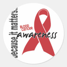 Blood Cancer Awareness Round Sticker