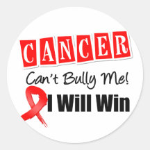 Blood Cancer Cant Bully Me I Will Win Round Sticker