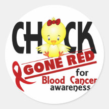 Blood Cancer Chick Gone Red 2 Sticker