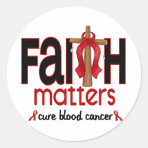Blood Cancer Faith Matters Cross 1 Sticker