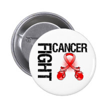 Blood Cancer Fight Boxing Gloves Pinback Button