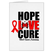 Blood Cancer Hope Love Cure Cards