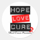 Blood Cancer Hope Love Cure Sticker