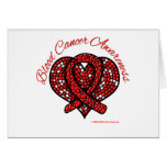 Blood Cancer Mosaic Heart Ribbon Cards