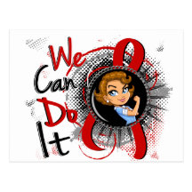 Blood Cancer Rosie Cartoon WCDI Postcard