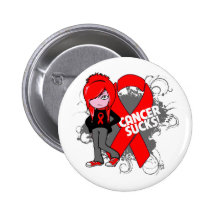 Blood Cancer Sucks Pinback Button