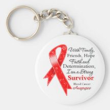 Blood Cancer Support Strong Survivor.png Keychain