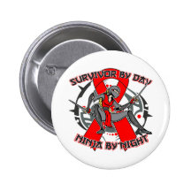 Blood Cancer Survivor By Day Ninja By Night Pins